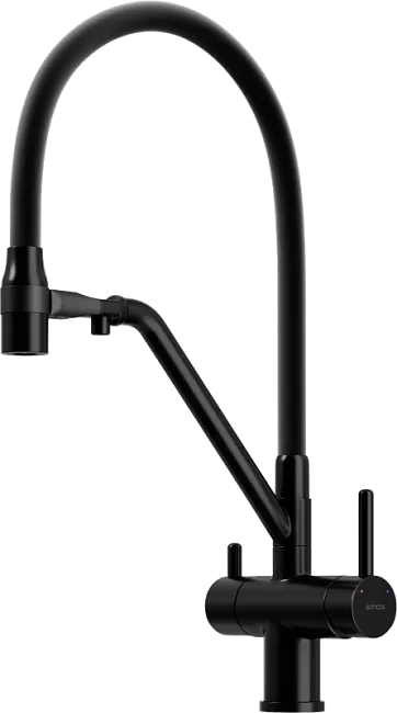 Смеситель для кухни Sancos Dora SC4003MB с гибким изливом, матовый черный Sancos — Оригинал