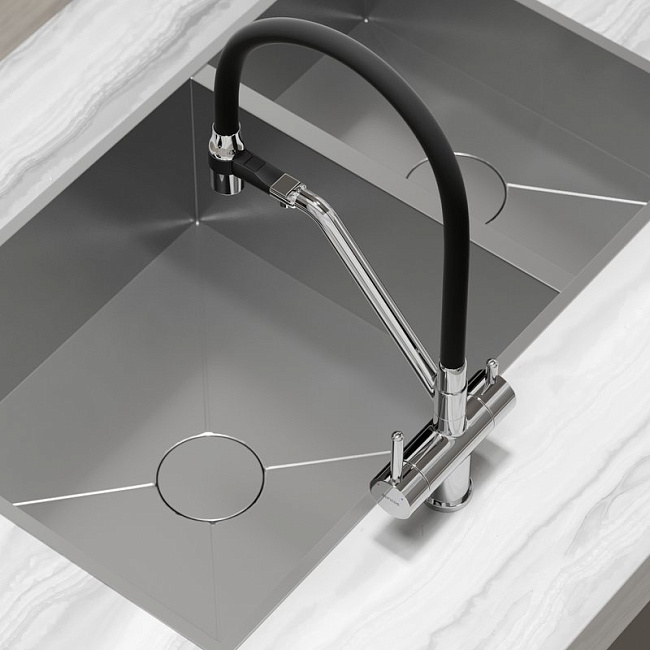 Смеситель для кухни Sancos Dora SC4003CH с гибким изливом, хром Sancos — Оригинал