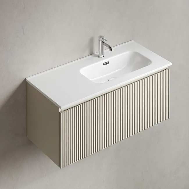 Тумба под раковину Sancos Snob R 1.0 100 подвесная Beige soft (капучино), SNR1.0100RCE Sancos — Оригинал