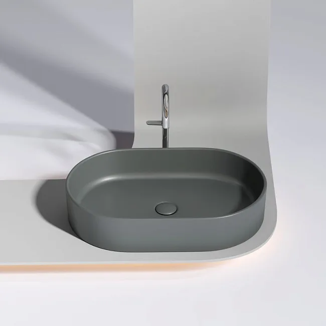 Раковина Ceramicanova Element CN6048MDH темный антрацит матовая Sancos — Оригинал