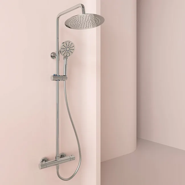 Душевая стойка Sancos Kanedo SC7200CH с термостатом, хром Sancos — Оригинал