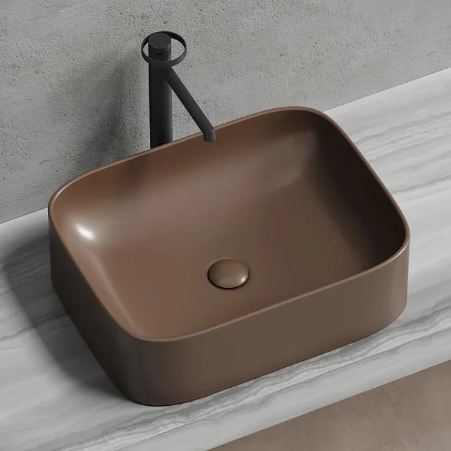 Раковина Ceramicanova Element CN6052MDB темно-коричневая матовая Sancos — Оригинал