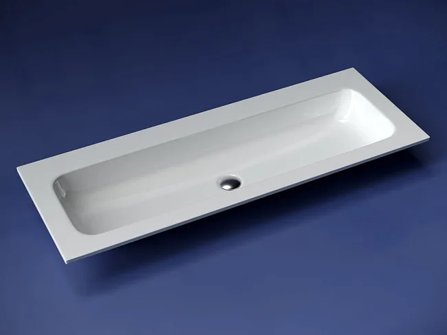 Мебельная раковина Ceramicanova Grace прямоугольная без отверстия под смеситель 121 см CN7016wx Sancos — Оригинал