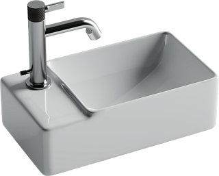 Раковина маленькая в туалет Ceramicanova Element CN5046 L белый глянцевый