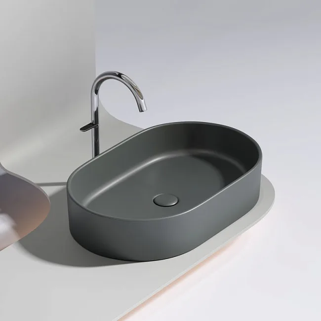 Раковина Ceramicanova Element CN6048MDH темный антрацит матовая Sancos — Оригинал