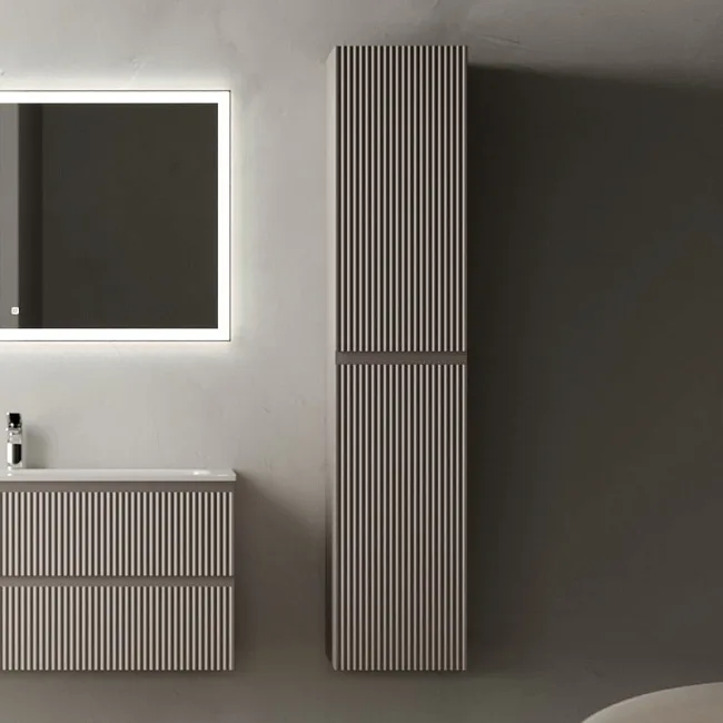 Шкаф-пенал для ванной Sancos Snob R 35 см, универсальный, Doha soft (пыльная роза) Sancos — Оригинал