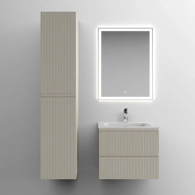Шкаф-пенал для ванной Sancos Snob T 35 см, универсальный, Beige soft (капучино) Sancos — Оригинал