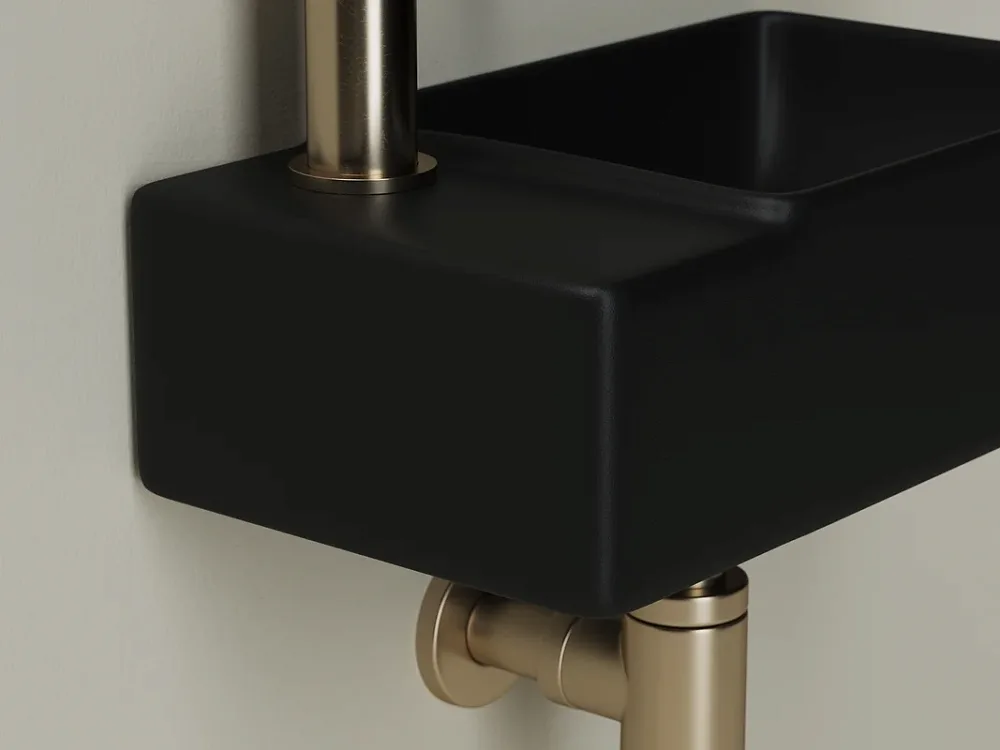 Рукомойник Ceramicanova Element CN5046MB L черный матовый Sancos — официальный сайт