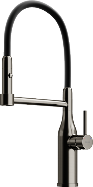 Смеситель для кухни Sancos Pride SC4011GG с гибким изливом, вороненая сталь Sancos — Оригинал
