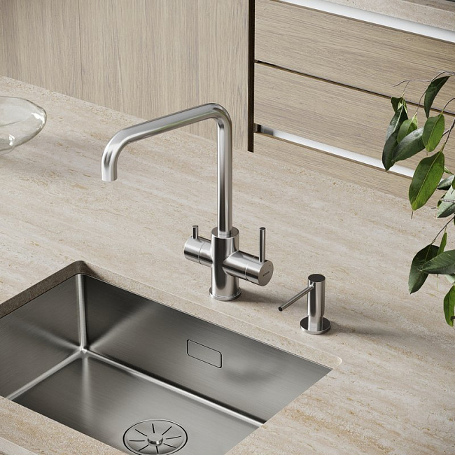 Смеситель для кухни Sancos Vela, с краном под фильтр для питьевой воды, брашированный никель, SC4013BN Sancos — Оригинал