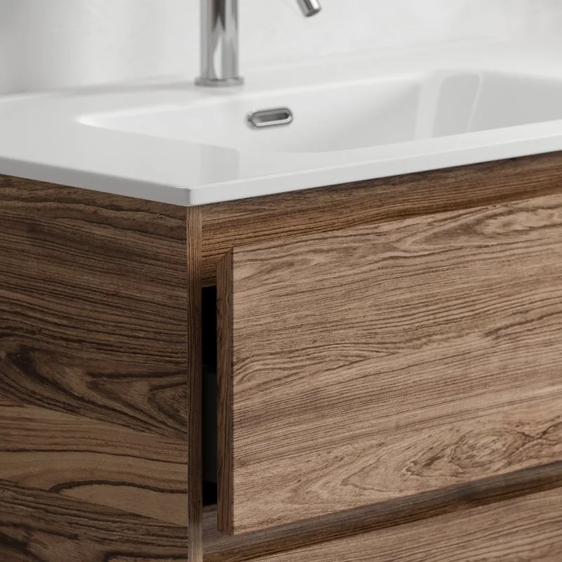 Тумба с раковиной Sancos Libra Floor 100 дуб чарльстон, белая раковина CN7003 Sancos — официальный сайт