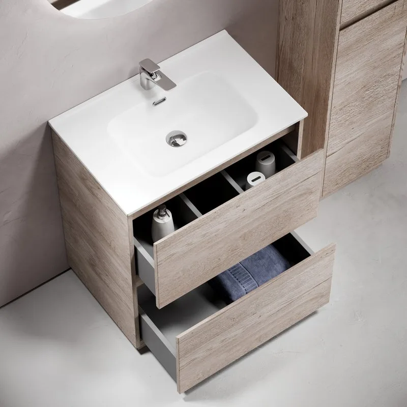 Тумба под раковину Sancos Libra Floor 70 подвесная дуб галифакс натуральный, LB70FEG Sancos — официальный сайт