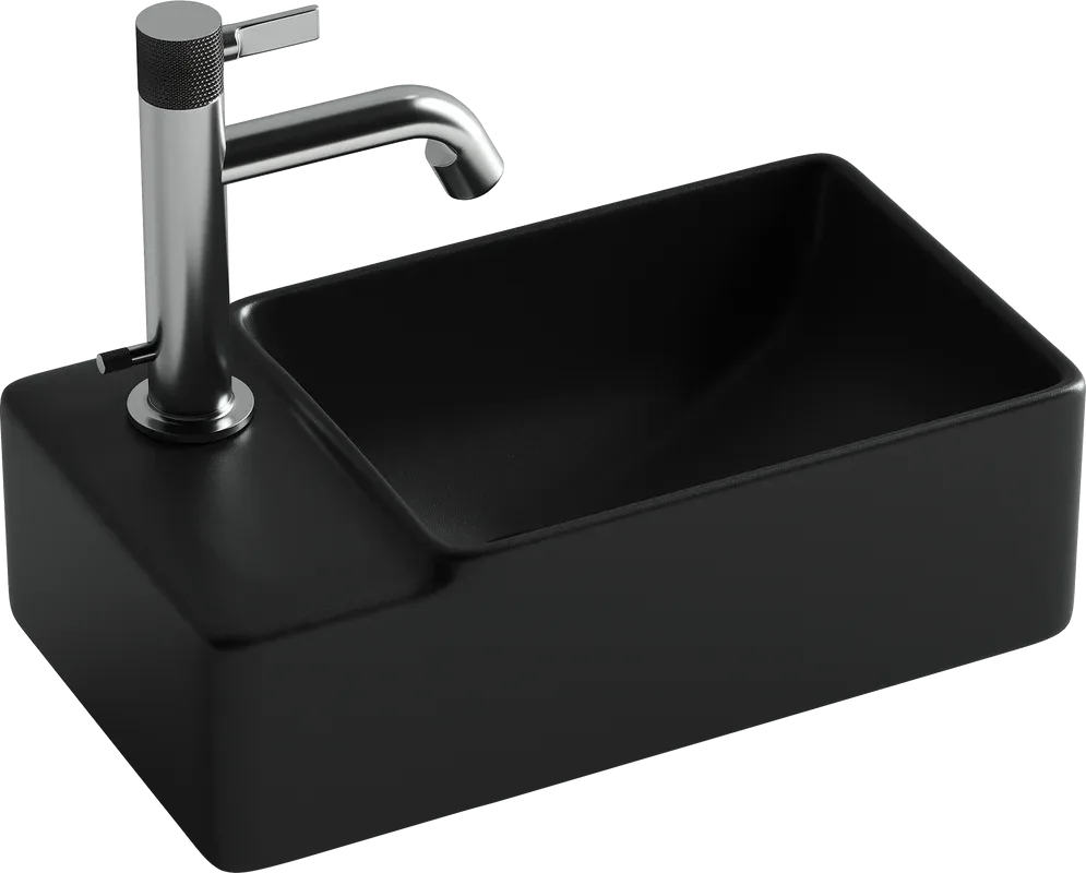 Рукомойник Ceramicanova Element CN5046MB L черный матовый Sancos — официальный сайт