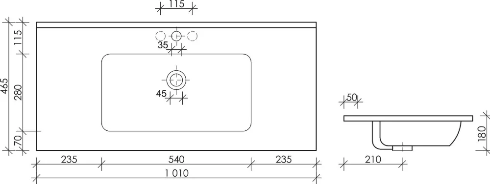 Тумба с раковиной Sancos Libra Floor 100 белый глянец, черная раковина CN7003MB Sancos — официальный сайт