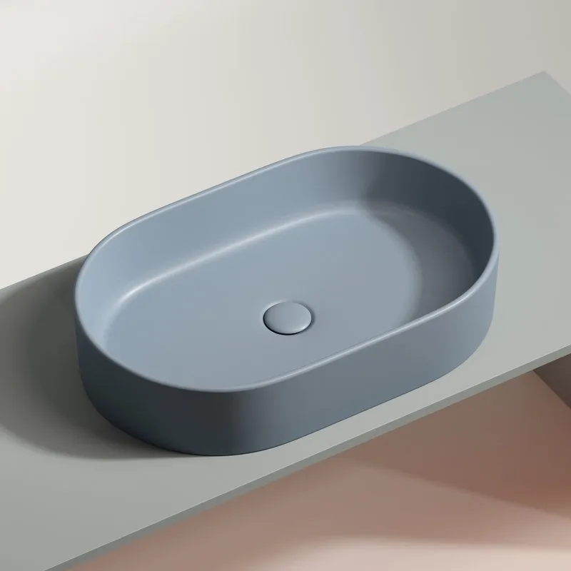 Раковина Ceramicanova Element CN6048MHL серо-голубая матовая Sancos — официальный сайт