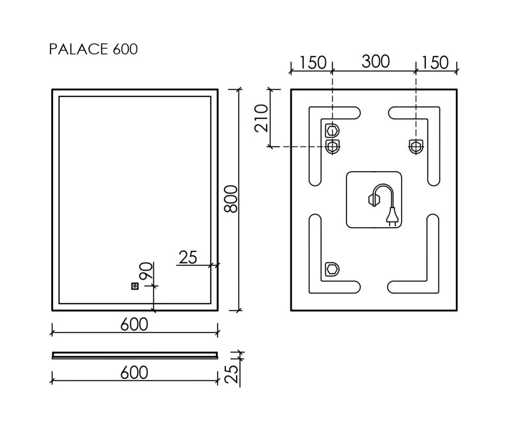 Зеркало Sancos Palace PA600 60 см Sancos — официальный сайт