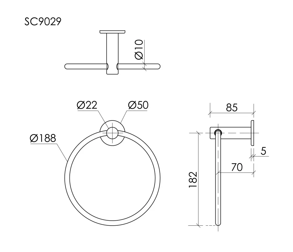 Полотенцедержатель Sancos Base SC9029BN брашированный никель Sancos — официальный сайт