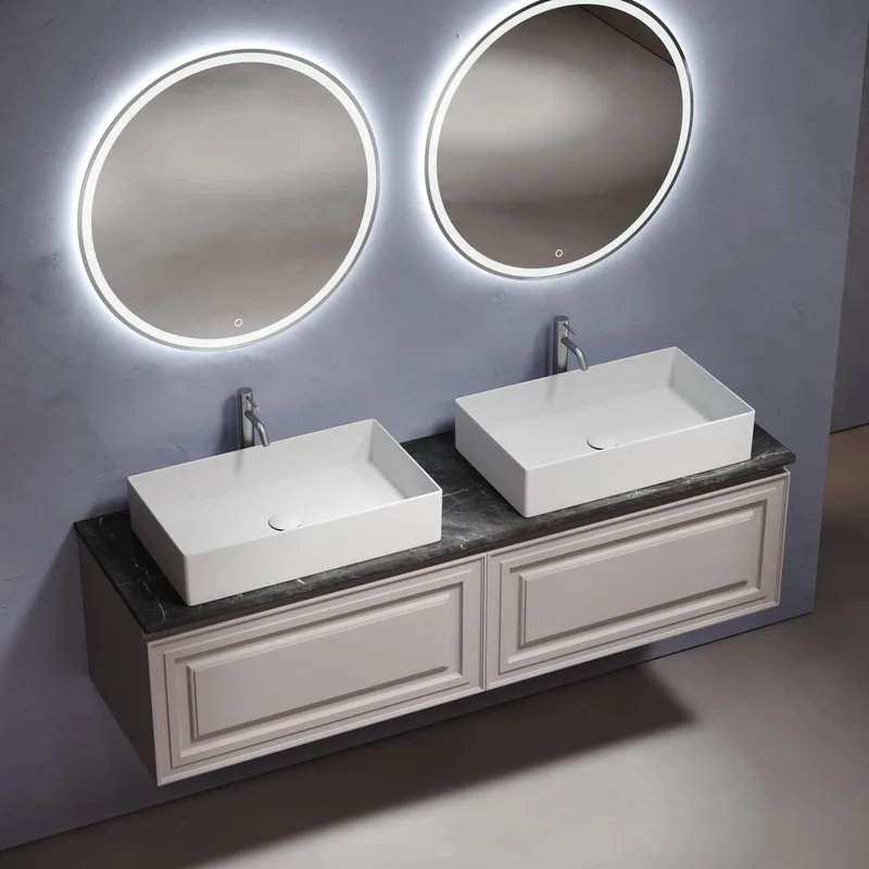 Столешница в ванную под раковину, из керамогранита Sancos Black Sky 160х46 c отверстием под смеситель TT160A1X Sancos — официальный сайт