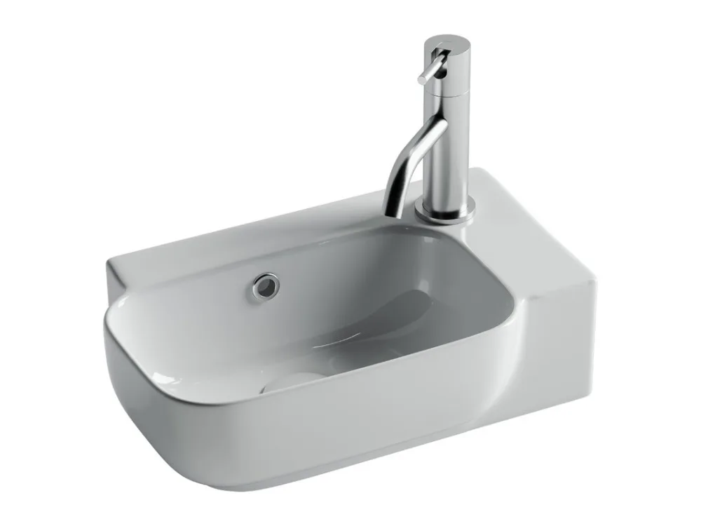 Раковина маленькая в туалет Ceramicanova Element CN6074L белый глянцевый Sancos — официальный сайт