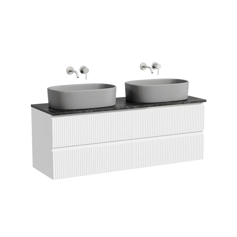 Тумба с раковиной Sancos Snob R 140 bianco, столешница черный мрамор TT140A1, раковина CN6048MDH Sancos — официальный сайт