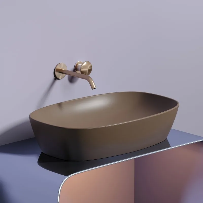Раковина Ceramicanova Element CN6049MDB темно-коричневая матовая Sancos — официальный сайт