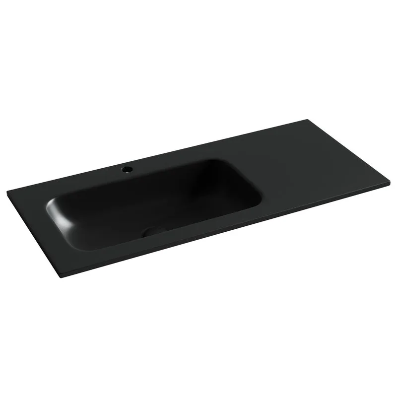 Накладная раковина Ceramicanova Grace прямоугольная черная матовая 101 см CN7014MB Sancos — официальный сайт