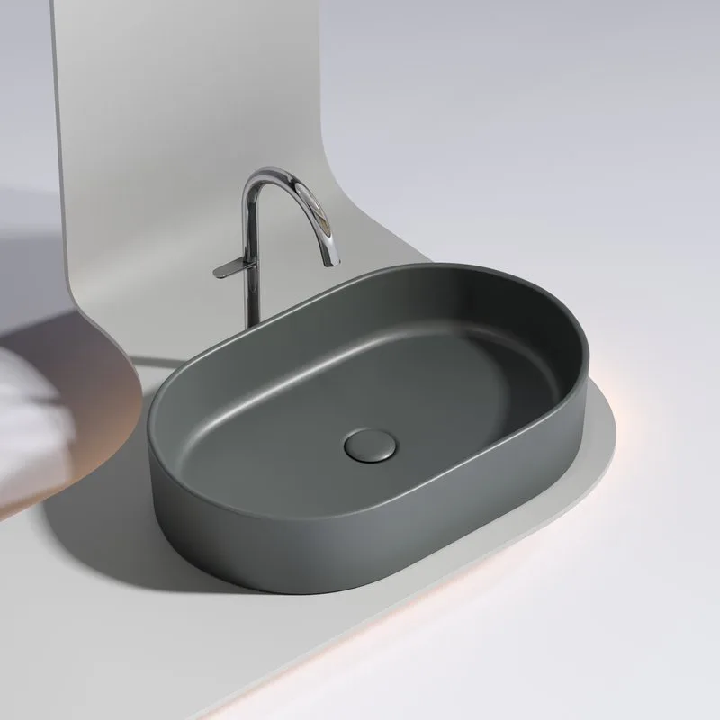 Раковина Ceramicanova Element CN6048MDH темный антрацит матовая Sancos — официальный сайт