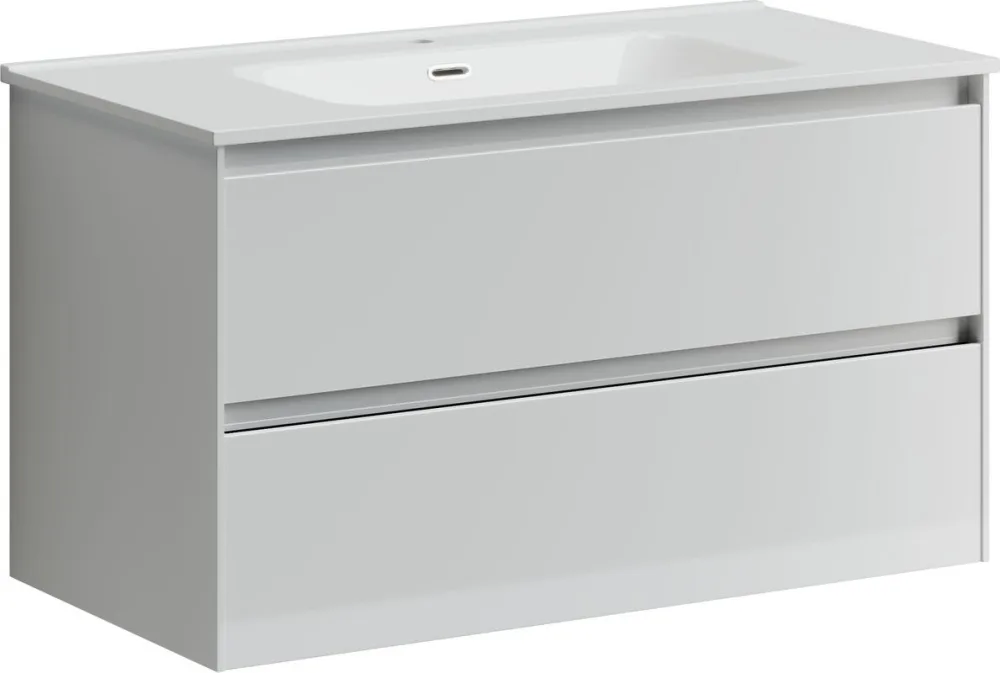 Тумба под раковину Sancos Cento 90 подвесная белый глянец, CN90W Sancos — официальный сайт