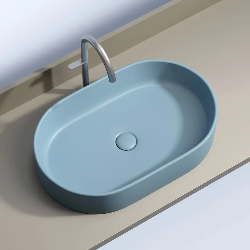 Раковина Ceramicanova Element CN6048ML голубая матовая Sancos — официальный сайт
