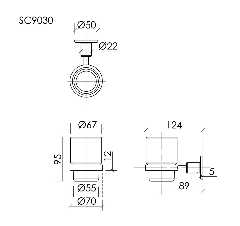 Стакан для ванной Sancos Base SC9030MB черный матовый Sancos — официальный сайт
