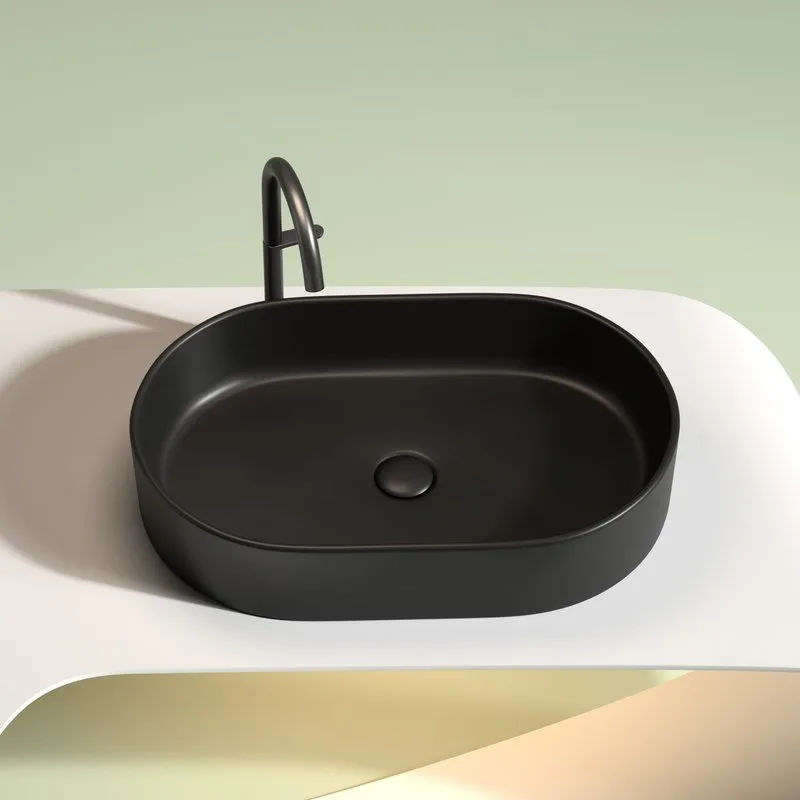 Раковина Ceramicanova Element CN6048MB черная матовая Sancos — официальный сайт