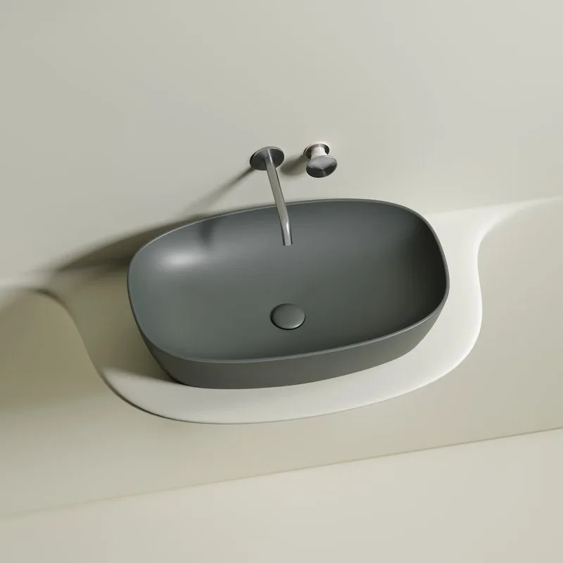 Раковина Ceramicanova Element CN6049MH антрацит матовая Sancos — официальный сайт