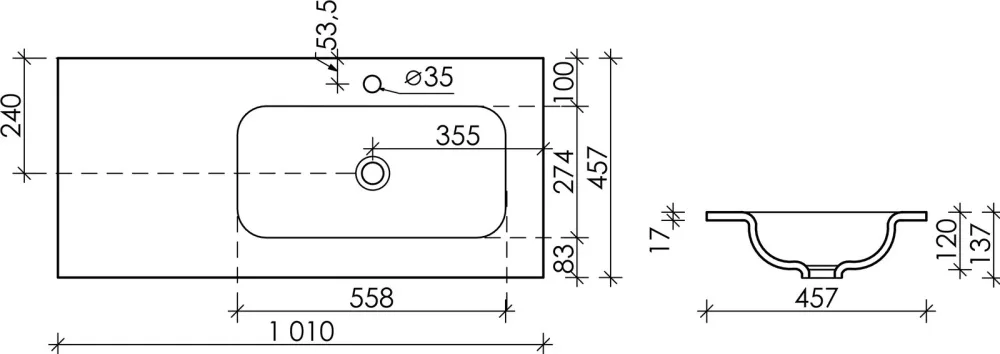 Тумба с раковиной Sancos Marmi 1.0 100 R дуб галифакс натуральный Sancos — официальный сайт