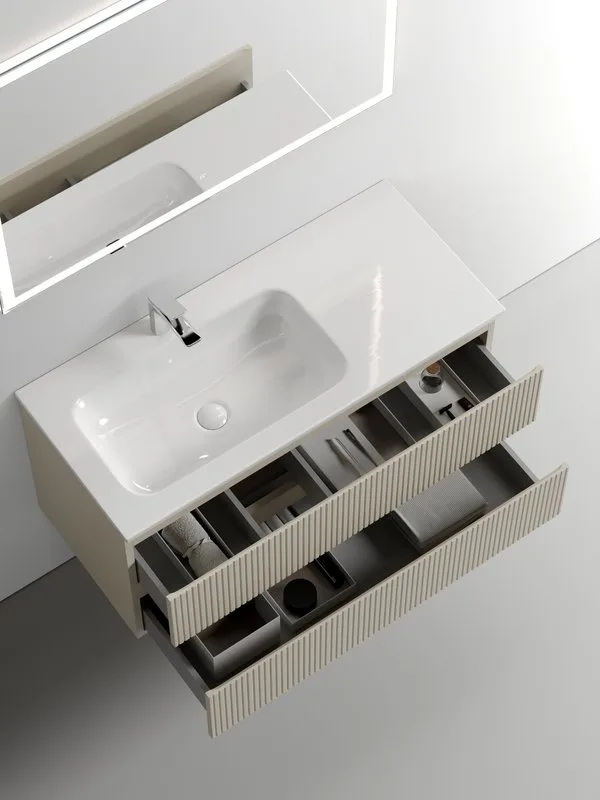 Тумба под раковину Sancos Snob T 100 подвесная Beige soft (капучино), SNT100LCE Sancos — официальный сайт