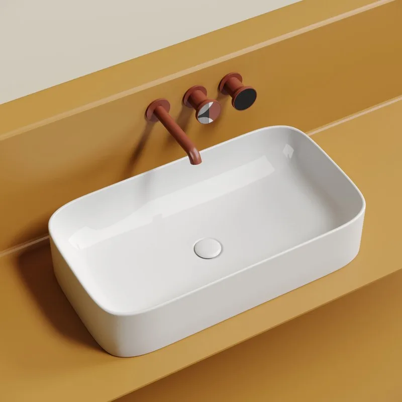 Раковина Ceramicanova Element CN6054 белая глянцевая Sancos — официальный сайт