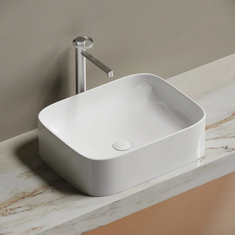 Раковина Ceramicanova Element CN6052 белая глянцевая Sancos — официальный сайт