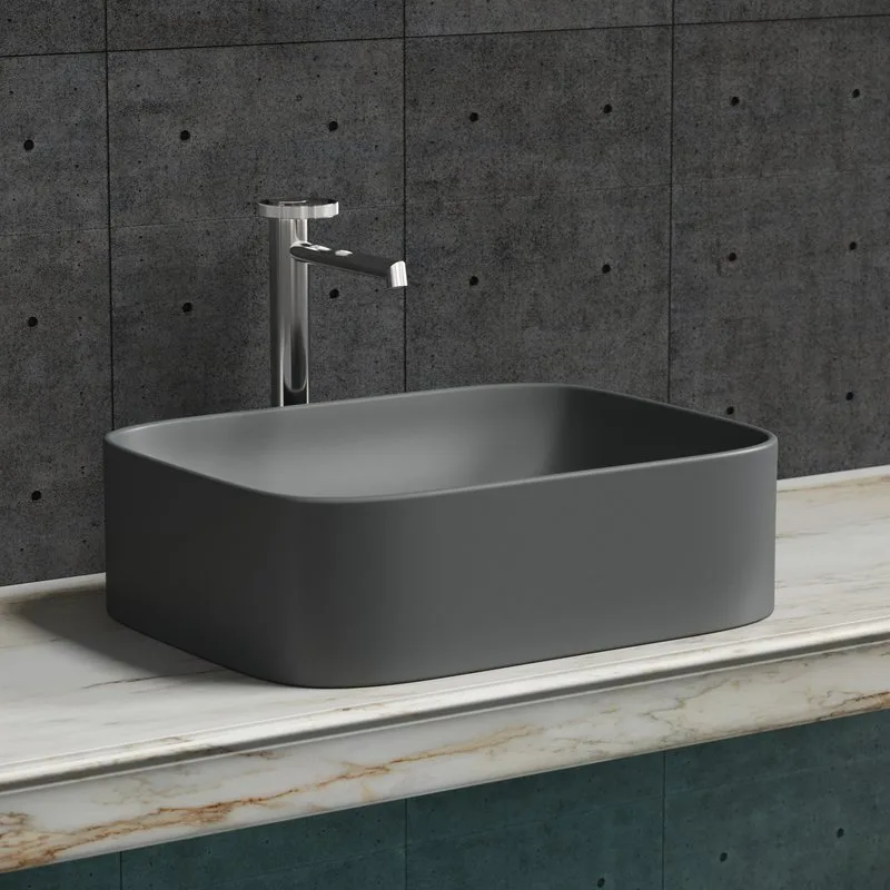 Раковина Ceramicanova Element CN6052MDH темный антрацит матовая Sancos — официальный сайт