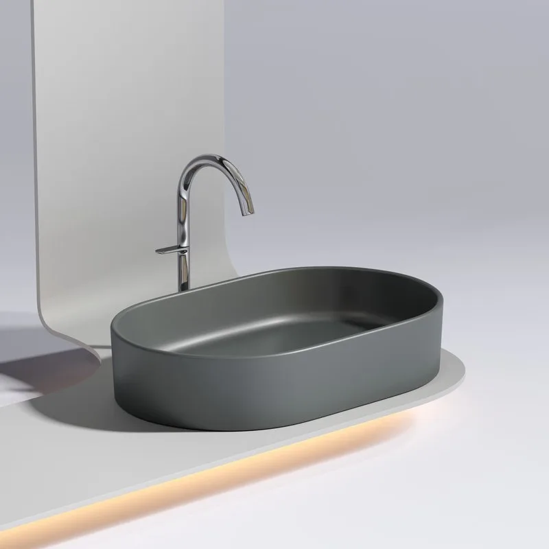 Раковина Ceramicanova Element CN6048MDH темный антрацит матовая Sancos — официальный сайт