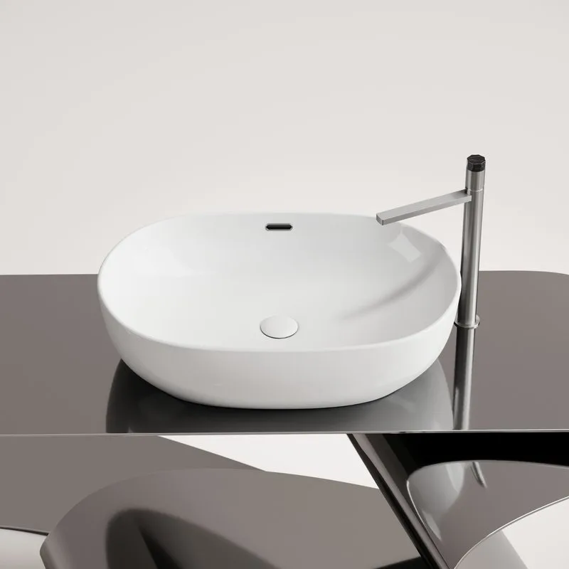Раковина Ceramicanova Element CN6064 белая глянцевая Sancos — официальный сайт