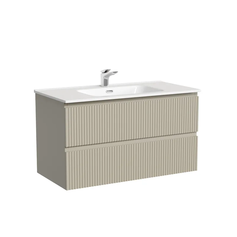 Тумба с раковиной Sancos Snob R 90 beige soft, раковина CN7002 Sancos — официальный сайт