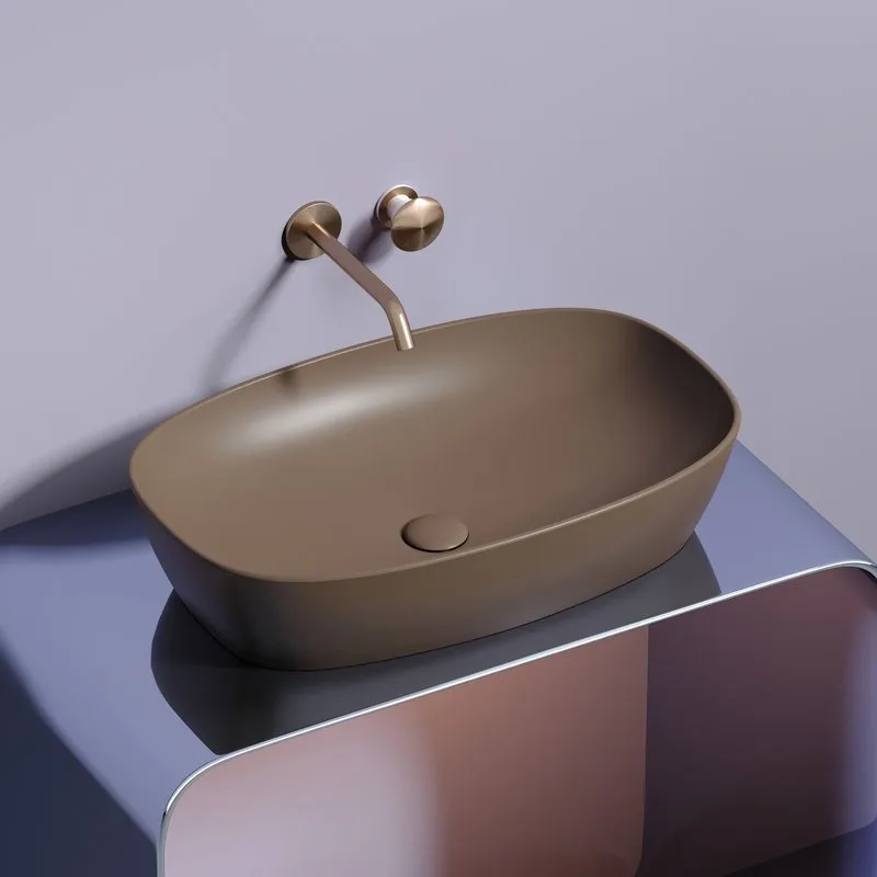 Раковина Ceramicanova Element CN6049MDB темно-коричневая матовая Sancos — официальный сайт