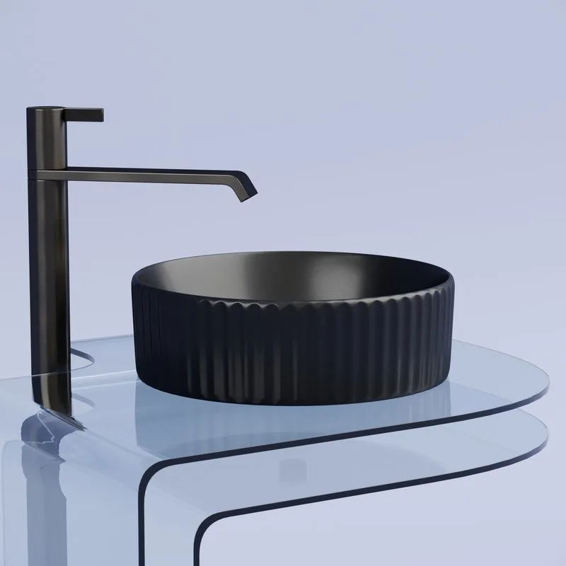 Раковина Ceramicanova Element CN6057MB черная матовая Sancos — официальный сайт