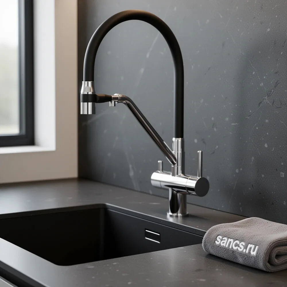 Смеситель для кухни Sancos Dora SC4003CH с гибким изливом, хром Sancos — официальный сайт