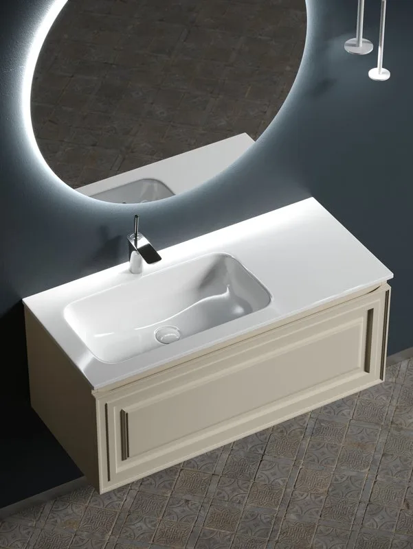 Тумба под раковину Sancos Very 100 L подвесная Beige soft (капучино), VR100LCE Sancos — официальный сайт