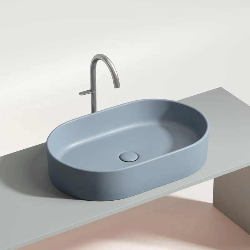 Раковина Ceramicanova Element CN6048MHL серо-голубая матовая Sancos — официальный сайт