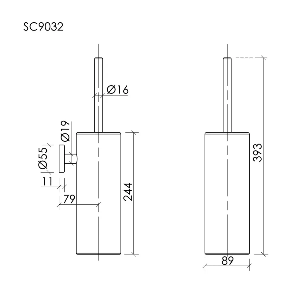 Ершик Sancos Base SC9032CH хром Sancos — официальный сайт