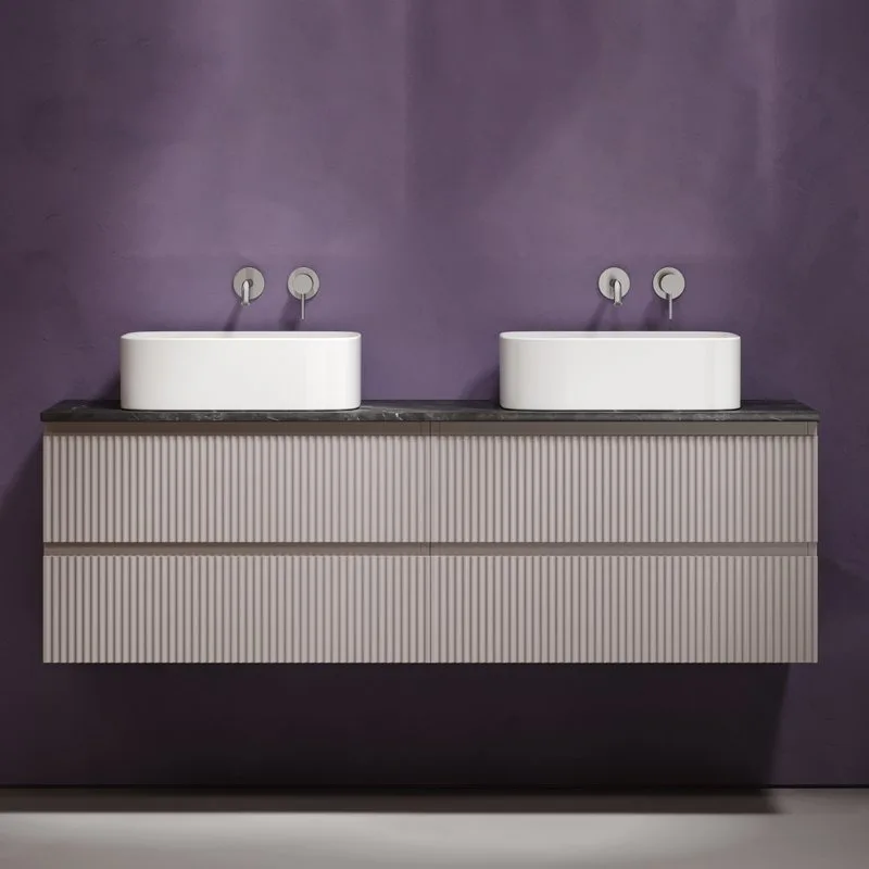 Тумба с раковиной Sancos Snob R 160 doha soft, столешница черный мрамор TT160A1, раковина CN6052 Sancos — официальный сайт