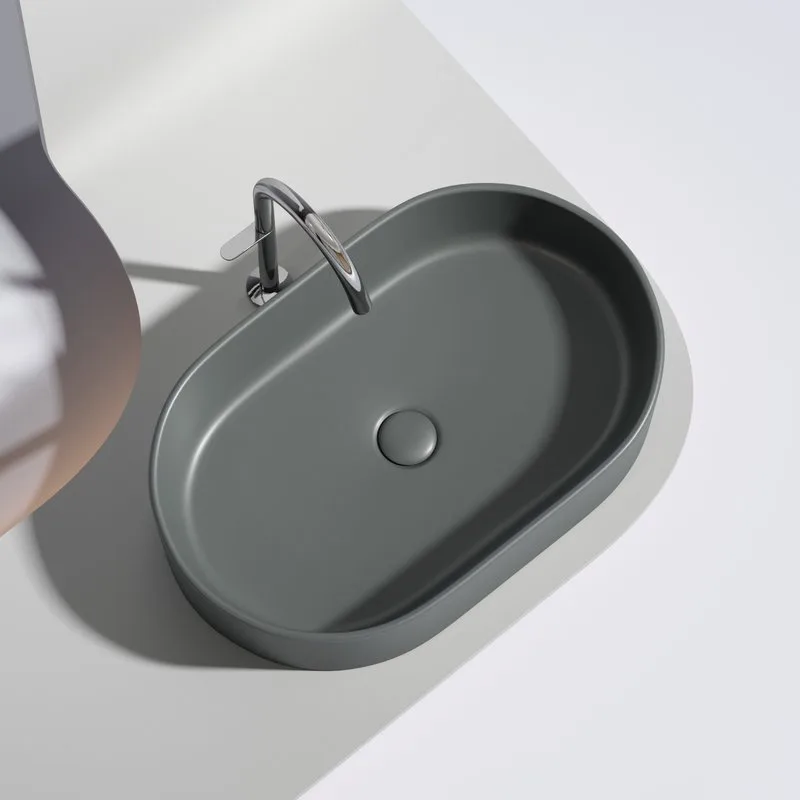 Раковина Ceramicanova Element CN6048MDH темный антрацит матовая Sancos — официальный сайт