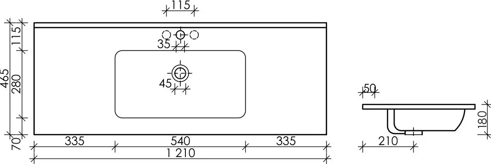 Мебельная раковина Ceramicanova Element CN7006 120 Sancos — официальный сайт