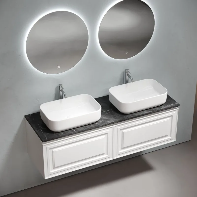 Столешница в ванную под раковину, из керамогранита Sancos Black Sky 140х46 c отверстием под смеситель TT140A1X Sancos — официальный сайт